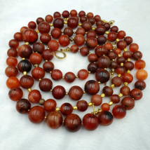 581 Grams Old Ancient Indo Tibetan Carnelian Agate Beads lot 3 Necklaces - £503.99 GBP