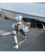 TRIPLE BALL MOUNT TRAILER HITCH  w/ U TYPE MOUNTING  &amp; 2&quot; SOLID SHANK RE... - $64.10 CAD