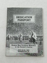 Korean War Veterans Memorial Dedication Passport Stamped VTG 1995 Booklet - £14.41 GBP