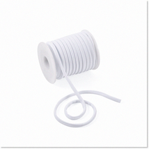 Soft Stretch White 5mm Flat Nylon Cord - 21.87 Yards Elastic Band Rope for DIY S - £25.19 GBP