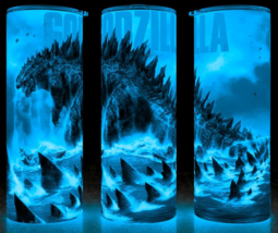 Glow in the Dark Godzilla King of Monsters in the Ocean Cup Mug Tumbler - $22.72