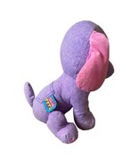 Vintage 1995 Tyco Doodle Pets Purple &amp; Pink Seated 8&quot; Dog Puppy Stuffed ... - £9.40 GBP