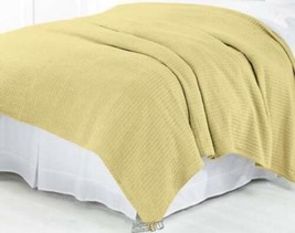 Grand Hotel-Premium Cotton Blanket Lemon 90 X 90 - £30.25 GBP