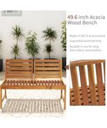 Outdoor Park Patio Yard Bench Porch Garden Chair Deck Furniture Wooden L... - $78.85+