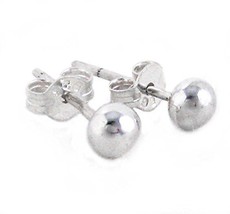 Sterling Silver 4mm Round Ball Stud Earrings - $8.99