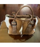 Kulu Bags Leather and Fur Handbag Luxury Purse - £99.33 GBP