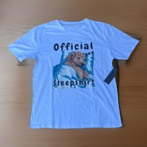 M &amp; T White Tee Shirt With Sleeping Dog Graphic In Woman’s 2XL NWT - $8.91