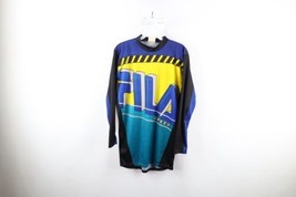 Vintage 90s FILA Mens Medium Spell Out Motorcross Racing Jersey T-Shirt USA - £39.41 GBP