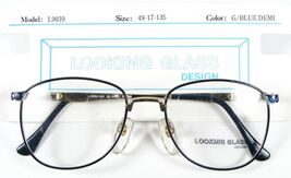 NEW LOOKING GLASS L9039 GOLD /BLUE DEMI EYEGLASSES GLASSES FRAME 9039 49... - $14.26