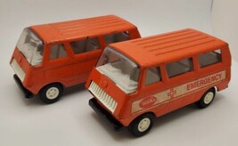 Vintage Tonka Pressed Steel Orange Emergency Van Lot of 2 - £23.14 GBP