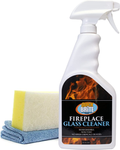 Quick N Brite Fireplace Glass Cleaner 24Oz, with Sponge and Microfiber Towel - £19.85 GBP