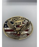 Patriotic American Pride - NOS Eagle Flag Montana Silversmiths Belt Buckle - £38.51 GBP