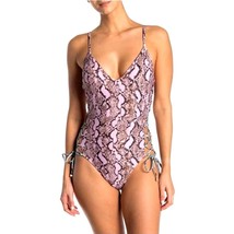 RACHEL ROY One-piece Swimwear Corset Side Laced Snake Python Swimsuit - $42.08