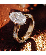 Oval Cut Moissanite Vintage Style  Engagement Ring 925 Silver Vintage St... - $400.56 CAD