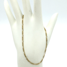 MWS Italy gold-plated Figaro chain anklet  - 9&quot; delicate - £11.79 GBP