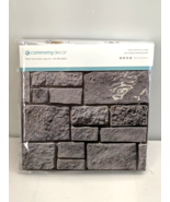 Pack of 10 Farmhouse 3D Faux Brick Old Gray Stone Peel and Stick Wall Pa... - €28,01 EUR