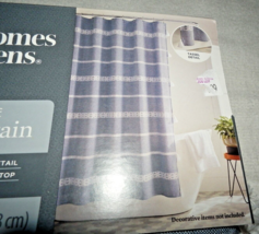 New Boho Better Homes &amp; Gardens Shower Curtain 72&quot; Fabric Blue White Tassle - £22.60 GBP