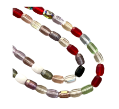 75 Assorted Mix Preciosa Czech Glass 7x5mm Faceted Barrel Fire Polished Beads - £4.00 GBP