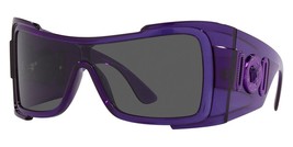 Versace VE4451 541987 Sunglasses Transparent Purple Dark Grey - £294.79 GBP