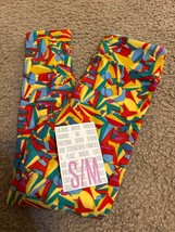 LuLaRoe kids S/M Geometric multi Aztec print New leggings 2-8 NWT Small ... - $12.19