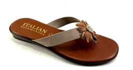 Italian Shoemakers Olina Sand Low Wedge Slip On Thong Sandal - $49.99