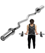 Rage Fitness Olympic EZ Curl Bar 47&quot;, 2&quot; Curling Barbell for Hip Thrusts... - $4,550.05 MXN