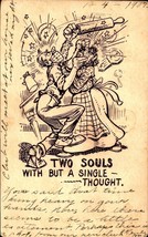 Rare 1907 Udb Comic POSTCARD- &quot;Two Souls With But One Single Thought&quot; Bkc - £4.74 GBP