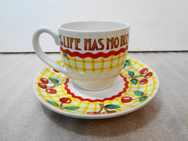 Mary Engelbreit Teacup Life Has No Blessing Like a Good Friend Cup &amp; Saucer 8 oz - £14.94 GBP