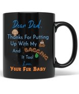 PixiDoodle Father&#39;s Day Dog Dad Coffee Mug - From Dog to Dad (11 oz, Black) - £20.64 GBP+