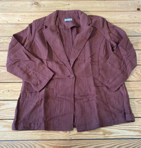 Joan rivers NWOT Women’s Crinkle Texture Button Front Shirt Size M Brown CS - £15.81 GBP