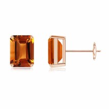 Authenticity Guarantee 
Angara Natural 8x6mm Citrine Classic Earrings in 14K ... - £408.16 GBP