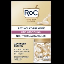 RoC Retinol Correxion Line Smoothing Night Serum Capsules 0.12oz 10 Caps... - $12.95