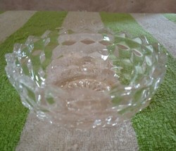 Vintage ~Diamond Cut Crystal Candy Dish ~ Sawtooth Edges - £11.87 GBP