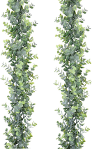 Faux Eucalyptus Garland Plant, 2 Pack Artificial Vines Hanging Eucalyptu... - $29.38 CAD