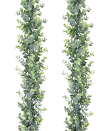 Faux Eucalyptus Garland Plant, 2 Pack Artificial Vines Hanging Eucalyptu... - $29.08 CAD