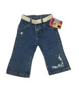 Lee Riders Vintage Baby Girls Jeans Size 12 Months Blue Embroidered Belt - $13.98 CAD