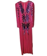 Vintage Formal Dress Sequence long  Lined 21*62 Pink Sequnced - €37,20 EUR