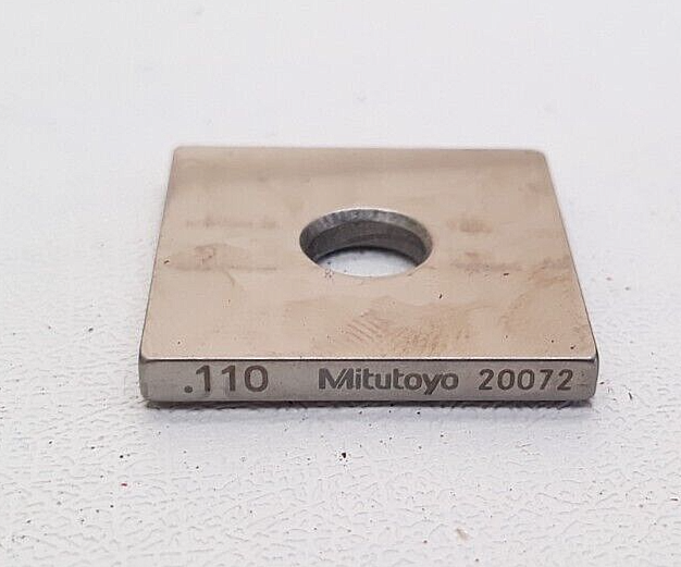 Mitutoyo Gage Block .110&quot; Square Steel ASME #20072 - $13.99