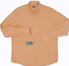 NEW! $145 Boss by Hugo Boss Black Label Shirt!   XL  *Orange with Sheen* - £52.11 GBP