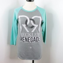 Young &amp; Reckless Renegade Size M Raglan Long Sleeve Polycotton Tee T-Shirt - £7.19 GBP