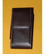 Brown Faux Leather Clip-On Phone Case Cover Holder - £3.91 GBP