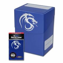 1x BCW GAMING DECK CASE Matte BLUE Box - Holds 80 Cards w/Card Divider 1... - $8.11