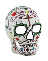 Scratch &amp; Dent DOD Colorful Full Face Sugar Skull Adult Costume Mask - £20.04 GBP