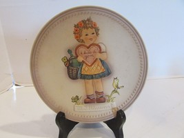 Hummel Collectors Club Plate 738 Valentine Gift 1985 1st Edition 6.25&quot; LotE - £7.78 GBP