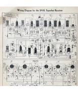 1938 2AJL Superhet Receiver Radio Wiring Diagram Vintage Schematics DWW12C - €21,60 EUR