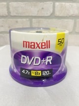 Maxell Dvd+R Discs 4.7GB 50 Pack Write Once Single Sided New Sealed - £9.84 GBP