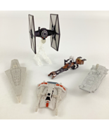 Star Wars Spaceship Die Cast Lot Tie Fighter Starship Snowspeeder Speede... - $29.65