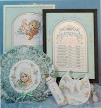 1989 Baby Cuddles &amp; Snuggles Cross Stitch Grandma &amp; Pa Bunnies Bear Patt... - £10.21 GBP