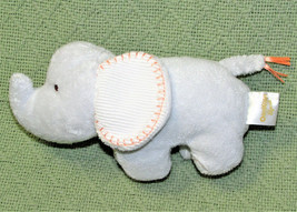Oshkosh Plush Elephant Rattle Baby Blue Stuffed Animal 7&quot; Htf Osh Kosh B&#39;gosh - £9.06 GBP
