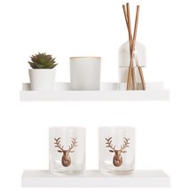 Wall Shelves - Set Of 2 White Floating Shelves - 12.75&quot;X3.5&quot;- Essential ... - $42.99